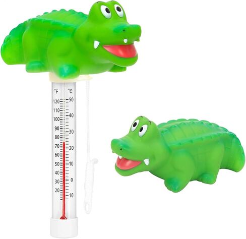 XY-WQ Floating Pool Thermometer, Large Size Easy Read for Water Temperature with String - Swimming Pools, Spas, Hot Tubs, Ponds (Alligator) in Saudi Arabia