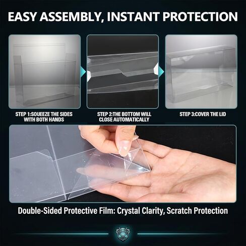 DEDC 2PCS Clear Plastic Display Box for Mega Charizard X EX and 151 UPC Box 0.7mm Extra Thick PET Protector Storage Box in Kuwait