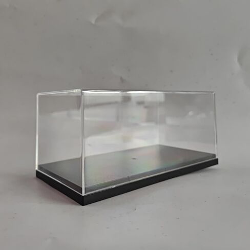 1/43 Scale Clear Acrylic Display Case with Matt Black Base and Lid, Dust-Proof Acrylic Showcase, Cube Counter-Tops Box for Large Collectibles (5.9x3x2 inch) in Kuwait