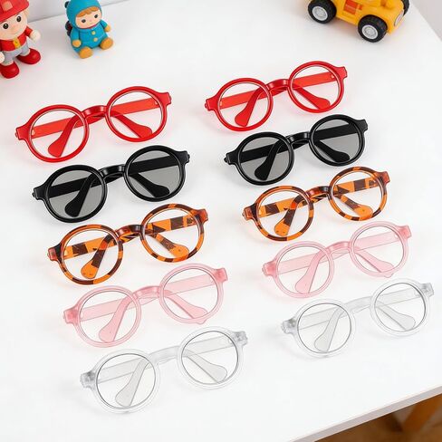 10 pcs Doll Eye Glasses Set Cute Plastic Doll Dress up Sunglasses Tiny Eyeglasses Supplies Mini Toy Costume Stuff Accessories for Figures Collectors Display Decoration in Saudi Arabia
