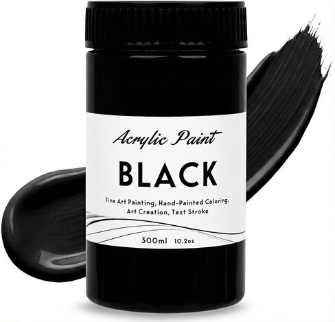 Titanium White Acrylic Paint 300ml (10.2oz) - High Coverage, Opaque, Lightfast & Waterproof - Perfect for Canvas, Paper, Wood, MDF & Crafts - Ideal for Beginners & Artists in Saudi Arabia