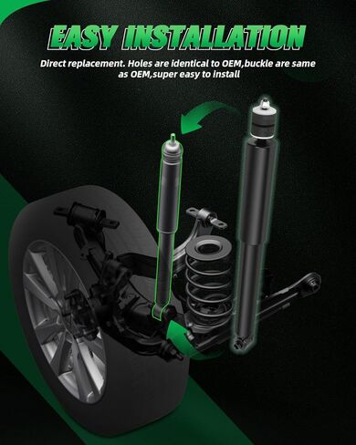 SCITOO Rear Shocks Set of 2 for M-ustang, Shocks Absorbers and Struts Fits 2005 2006 2007 2008 2009 2010 2011 2012 2013 2014 for Ford M-ustang Amortiguadores in Kuwait