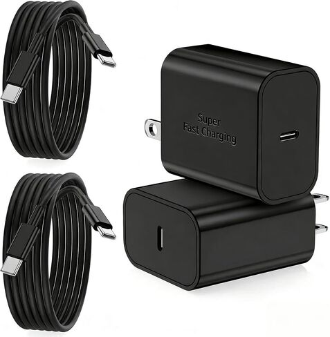 2Pack 45W Super Fast Charging Block and USB C to C Cable 10ft,Type C Wall Charging Power Adapter and Android Phone Charger Cord Long for Samsung Galaxy S24+/S23 Ultra/S23+/S22/S21/Note 10/Note20 Plus in Saudi Arabia