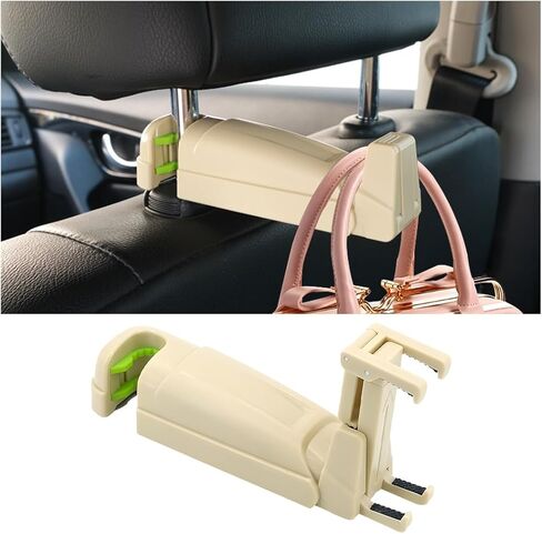 Car Back Seat Phone Holder, Vehicle Backseat Headrest Phone Mount, Multifunctional Automotive Interior Hanger Storage Organizer Accessories for Handbag Purse, Universal for Most Vehicles in Kuwait