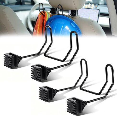2 Pack Dual Hook Hard Hat Holder for Truck, Heavy-Duty Metal Hard Hat Buddy, Adjustable HardHats Hanger for Vehicle Headrest Essential Accessories in Kuwait