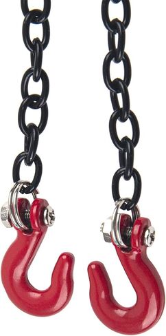 100cm RC Metal Trailer Chain with Tow Hooks Decoration Accessories for 1/10 RC Crawler Axial SCX10 Traxxas TRX4 TRX6 RC4WD D90 Tamiya CC01 Scale Bashing Rescue Parts in Kuwait