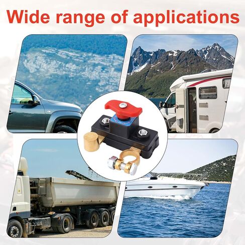Car Battery Cut Off Switch, Pure Copper High Conductivity Battery Disconnect Switch Stable Transmission 12V-24V Power Shut Off for Car Truck Boat RV in Kuwait
