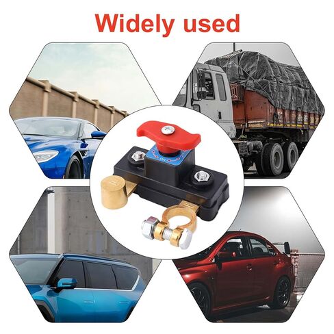 Car Battery Cut Off Switch, Pure Copper High Conductivity Battery Disconnect Switch Stable Transmission 12V-24V Power Shut Off for Car Truck Boat RV in Kuwait