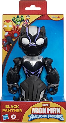 Marvel Iron Man and His Awesome Friends Supersized Black Panther Action Figure, 9-Inch (22.8 CM) Super Hero Toys for Kids, Ages 3+ in Kuwait