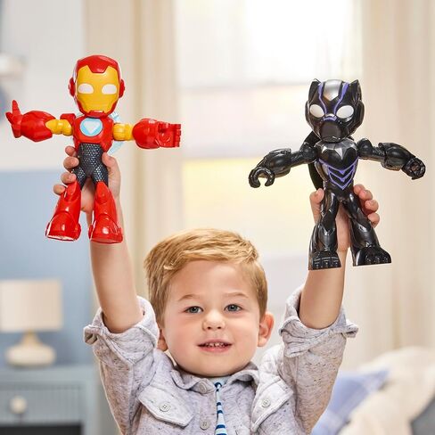Marvel Iron Man and His Awesome Friends Supersized Black Panther Action Figure, 9-Inch (22.8 CM) Super Hero Toys for Kids, Ages 3+ in Kuwait