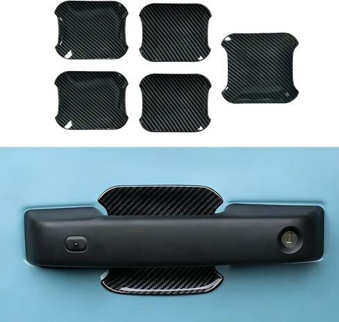 Car Door Bowl Scratch Protector for Ford Bronco 2021 2022 2023 2024 2025 2026 4 Doors Exterior Door Handle Bowl Cover Protection Trim, for Ford Bronco Accessories (Glossy Black) in Saudi Arabia