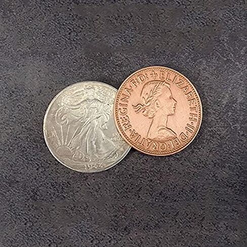 SUMAG Digital Dissolve (Walking Liberty Half Dollar) Magic Tricks Visually Coin Change Magic Magician Close Up Illusions Gimmick Props in Kuwait