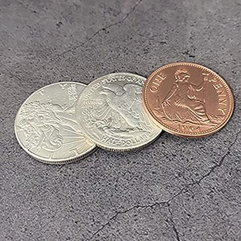 SUMAG Digital Dissolve (Walking Liberty Half Dollar) Magic Tricks Visually Coin Change Magic Magician Close Up Illusions Gimmick Props in Kuwait