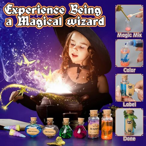 Fairy Magic Potion Kit for Kids, Magical Workshop Craft Kits 20 Bottles, Christmas Decorations Birthday Gifts for Girls and Boys 6 7 8 9 10 11 12+Years Old Families Party Indoor Outdoor in Saudi Arabia