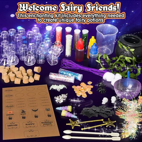 Fairy Magic Potion Kit for Kids, Magical Workshop Craft Kits 20 Bottles, Christmas Decorations Birthday Gifts for Girls and Boys 6 7 8 9 10 11 12+Years Old Families Party Indoor Outdoor in Saudi Arabia