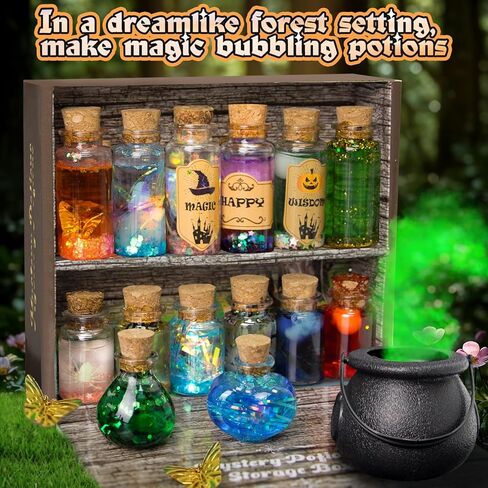 Fairy Magic Potion Kit for Kids, Magical Workshop Craft Kits 20 Bottles, Christmas Decorations Birthday Gifts for Girls and Boys 6 7 8 9 10 11 12+Years Old Families Party Indoor Outdoor in Saudi Arabia