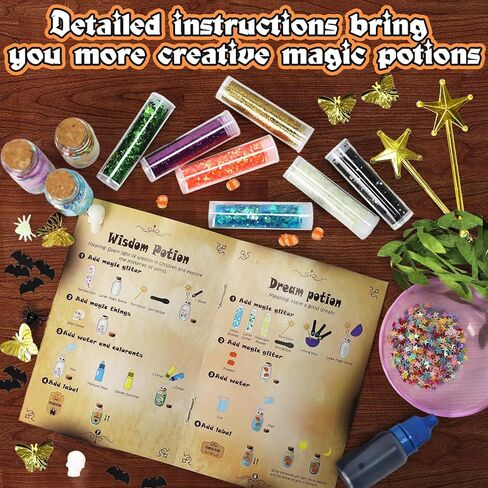 Fairy Magic Potion Kit for Kids, Magical Workshop Craft Kits 20 Bottles, Christmas Decorations Birthday Gifts for Girls and Boys 6 7 8 9 10 11 12+Years Old Families Party Indoor Outdoor in Saudi Arabia