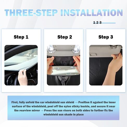 59"x31" Car Windshield Sun Shade,Foldable Sunshade for Car Windshield for Heat Blocking & Interior Protection,Upgraded Oxford Cloth Windshields Cover Sun Shade Kit with Storage Bag in Saudi Arabia