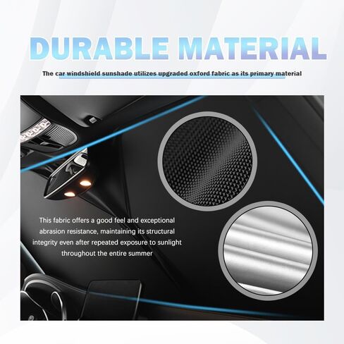 59"x31" Car Windshield Sun Shade,Foldable Sunshade for Car Windshield for Heat Blocking & Interior Protection,Upgraded Oxford Cloth Windshields Cover Sun Shade Kit with Storage Bag in Saudi Arabia
