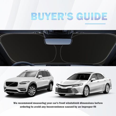 59"x31" Car Windshield Sun Shade,Foldable Sunshade for Car Windshield for Heat Blocking & Interior Protection,Upgraded Oxford Cloth Windshields Cover Sun Shade Kit with Storage Bag in Saudi Arabia