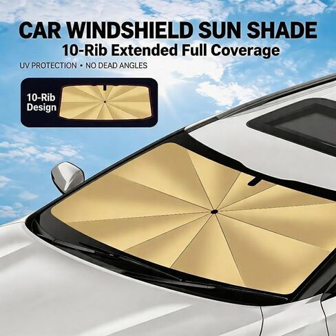 Windshield Sun Shade Umbrella,Car Windshield Umbrella Sun Shade,Fits Various Front Windshields,57"x32" in Saudi Arabia