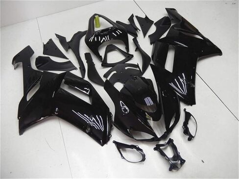 الأسهم الأمريكية NT هدية لامعة سوداء حقن هدية تناسب كاواساكي نينجا 2007 2008 ZX6R 636 ZX-6R مجموعة جديدة مطلية ABS البلاستيك هيكل الدراجة النارية ما بعد البيع 07 08 in Kuwait