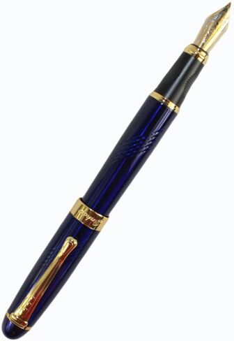 Gullor 450 Blue with Carving Lines Fountain Pen Medium Nib in Kuwait