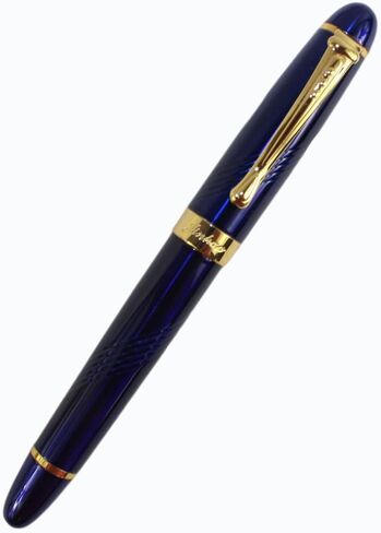 Gullor 450 Blue with Carving Lines Fountain Pen Medium Nib in Kuwait