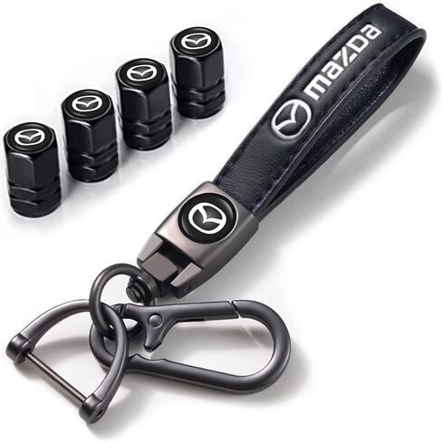 Car Keychain with Tire Valve Stem Caps Set for Land Rover Discovery Range Rover Sport Defender Land Cruiser LR2 3 4, 4 Pcs Metal Valve Stem Covers & Car Key Ring Combo, Auto Accessories in Saudi Arabia