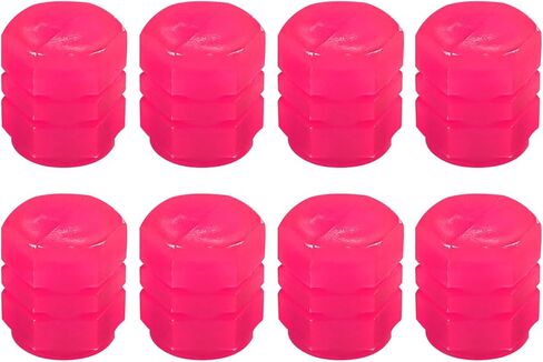 8PCS Fluorescent Tire Valve Stem Caps, Tire Valve Covers, Luminous Auto Wheel Air Valve Caps, Corrosion Resistant Leak-Proof Wheel Valve Cover Universal for Car, Truck, Bike (Yellow) in Kuwait