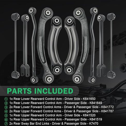 10pcs Rear Suspension Control Arm Kit Compatible with Dodge Challenger 2008-2011, Charger 2006-2018, Magnum 2005-2008, for Chrysler 300 2005-2011，w/Ball Joint Sway Bar End Links in Saudi Arabia