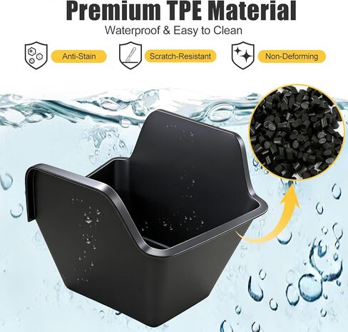Trunk Storage Bins with Lids Custom Fit 2025 2026 Tesla Model Y Juniper 5 Seater, 2PCS Waterproof TPE Rear Side Cargo Organizer Boxes with Anti-Slip ABS Covers, Black in Kuwait