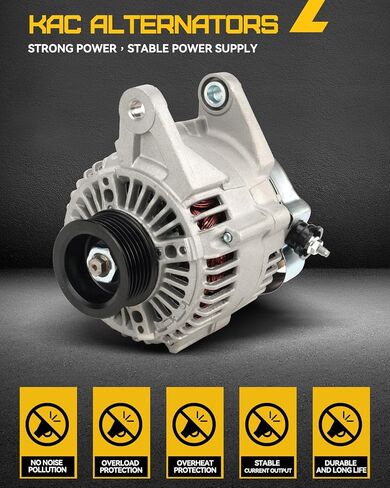 KAC 11686N 150A Alternator Compatible with 2011, 2015-2018 Sorento, 2011-2012, 2014-2018 Sedona, 2013-2018 Santa Fe, 2012-2017 Azera, 2014-2016 Cadenza, 2012 Genesis, 2019 Santa Fe XL, 2016-2017 K900 in Kuwait