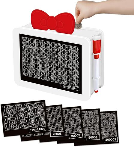 Cute Money Saving Challenge Box with Angel Wings Cash Saver Box for $10000 $5000 $3000 $2000 $1000 Target, Coin Bank Toys Gift for Birthday, Back to School, Halloween, Thanksgiving, Christmas Day in Saudi Arabia