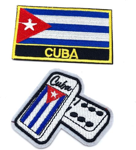 Cuban Patches Flag Patch Cuba Flags Dominoes Cubano Domino Decoration – Iron-On Clothing Accessories in Kuwait