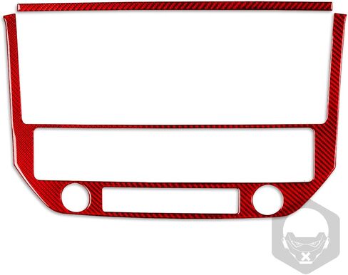 Real Premium Carbon Fiber Center Console Frame Car Interior Trim Compatible with Dodge Ram 1500 2006 2007 2008 2500/3500 2006 2007 2008 2009 Red in Kuwait