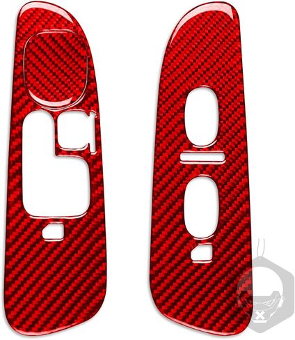 Real Premium Carbon Fiber Center Console Frame Car Interior Trim Compatible with Dodge Ram 1500 2006 2007 2008 2500/3500 2006 2007 2008 2009 Red in Kuwait