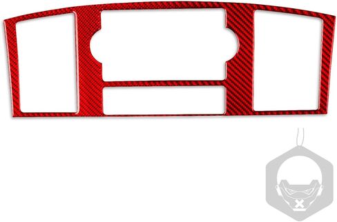 Real Premium Carbon Fiber Center Console Frame Car Interior Trim Compatible with Dodge Ram 1500 2006 2007 2008 2500/3500 2006 2007 2008 2009 Red in Kuwait