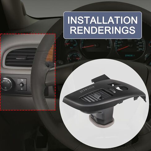 Driver Information Center Control Panel Air Vent Compatible with Chevy Silverado Suburban Tahoe GMC Sierra Yukon XL 1500 2500 3500 HD with 4.3L 4.8L 5.3L 6.2L 6.6L 2007-2013 Replace#19159438 in Kuwait