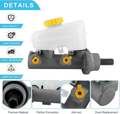 M390303 Brake Master Cylinder Compatible with Jeep Cherokee 1995-2001,For Jeep Grand Cherokee 1995-1998,For Chrysler Prowler 2002,For Plymouth Prowler 1997-2001 4.0L 5.2L 5.9L 2.5L in Kuwait
