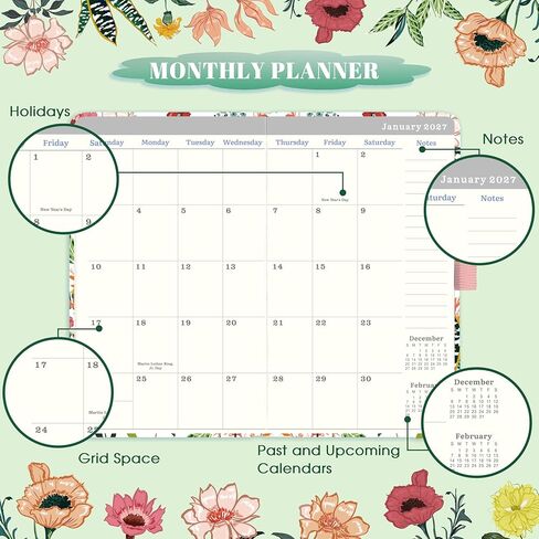 2025 Planner – Weekly ＆ Monthly Planner 2025, Jan. 2025 – Dec. 2025, 6.4" x 8.5" with Tabs, Flexible Hardcover, Thick Paper, Strong Twin-Wire Binding, Back Pocket, Inspirational Quotes ＆ Notes in Saudi Arabia