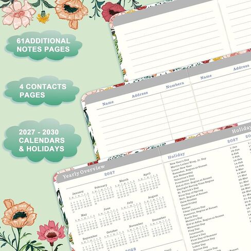2025 Planner – Weekly ＆ Monthly Planner 2025, Jan. 2025 – Dec. 2025, 6.4" x 8.5" with Tabs, Flexible Hardcover, Thick Paper, Strong Twin-Wire Binding, Back Pocket, Inspirational Quotes ＆ Notes in Saudi Arabia