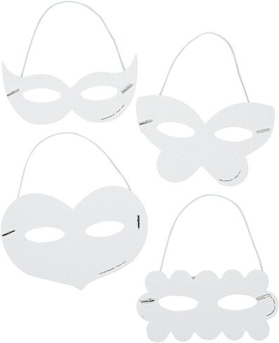 Do It Yourself Shaped Paper Masks 24 Pc - Crafts for Kids and Fun Home Activities in Kuwait