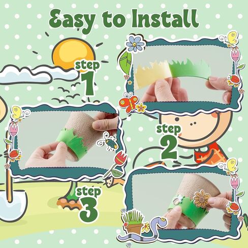 JYNTERPLAY 18 Pack Spring Garden Paper Pot Craft Kit Include 18 Pcs Paper Mache Pots and 108 Pcs Adhesive Foam Stickers Bulk for Kids Flower Planting Growing DIY Painting in Kuwait