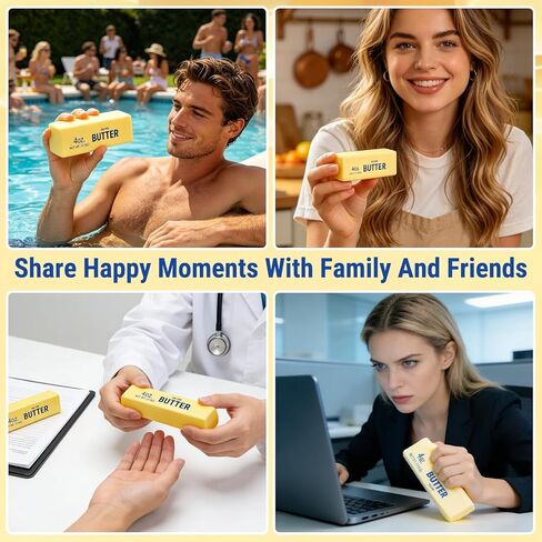 2PCS Slow Rising Butter Squishy Toys, 2026 New Realistic Butter Stick, Soft and Stretchy Fidget Toys for Anxiety and Stress Relief, Party Favors, Squeeze Toy for Adults in Kuwait
