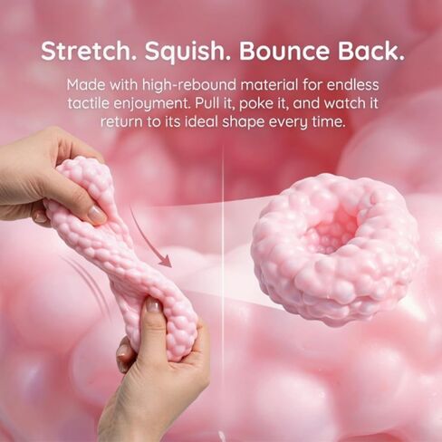 3Pcs Crunchy Noisy Stress Balls, Ice Skin Crunchy Squishy Balls, Soft Moldable Squeeze Balls for Home Office or Travel (Purple, Pink, Blue) in Kuwait