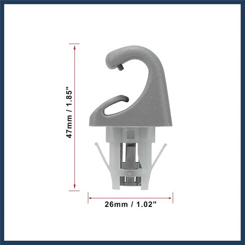 2pcs Gray Car Plastic Sun Visor Hook Clip Bracket Retainer 74348-33040 for Toyota 4Runner Corolla Matrix RAV4 Land Cruiser Venza Yaris Stylish Design in Kuwait