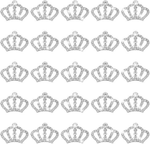 AHANDMAKER 25Pcs Crystal Rhinestone Crown Embellishments, Metal Crown Shaped Flatback Rhinestone Charms Mini Crystal Gemstone Crowns for Jewelry Making DIY Crafts Cellphone Decoratiions in Kuwait