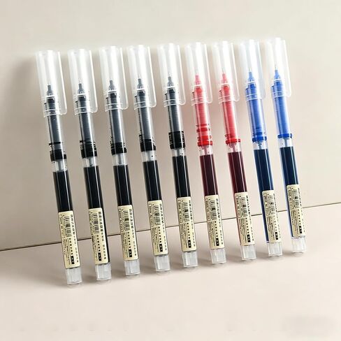 Gel Pens, 0.5mm Ink Pens Smooth Writing Pens, Quick Dry Ink Pens, Set of 10 (Red 10PCS) in Saudi Arabia