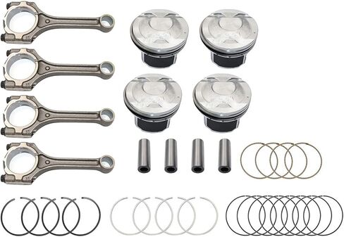 Connecting Rod & Pistons & Rings Kit Compatible For 10-18 Kia Rio Soul Hyundai Accent Veloster 1.6L G4FD G4FC Part# 23041-2B610 23041-2B620 in Saudi Arabia